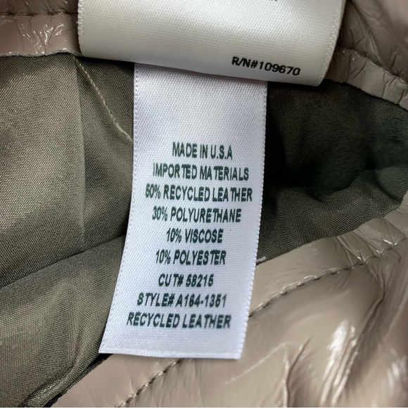 AGOLDE Recycled Leather 90’s Pinch Waist Pant in Quail Patent Sz 31 - Picture 11 of 15